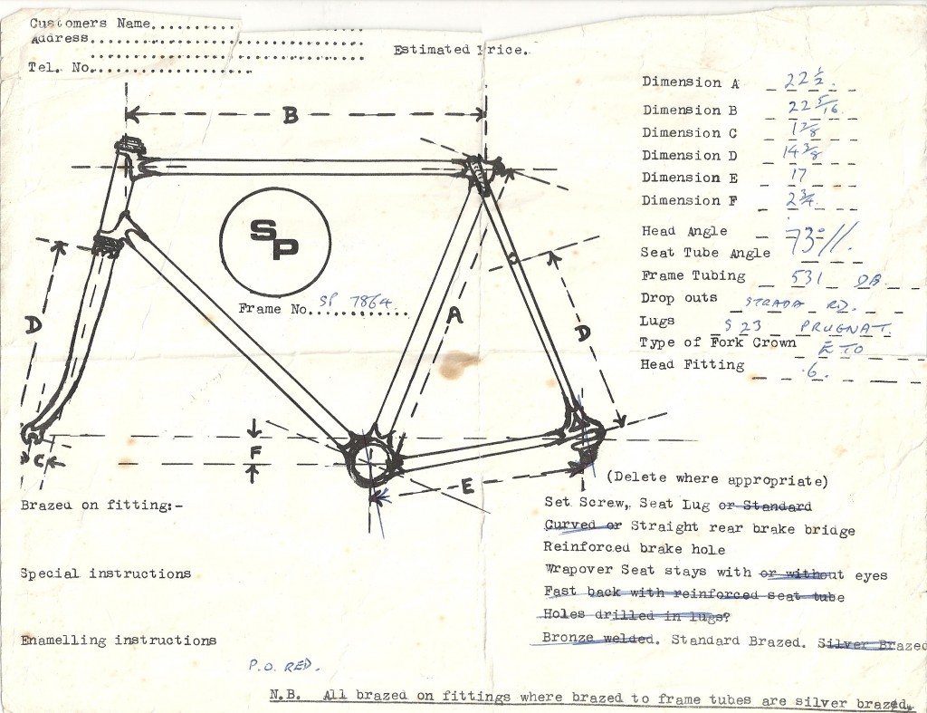 Stan Pike build sheet