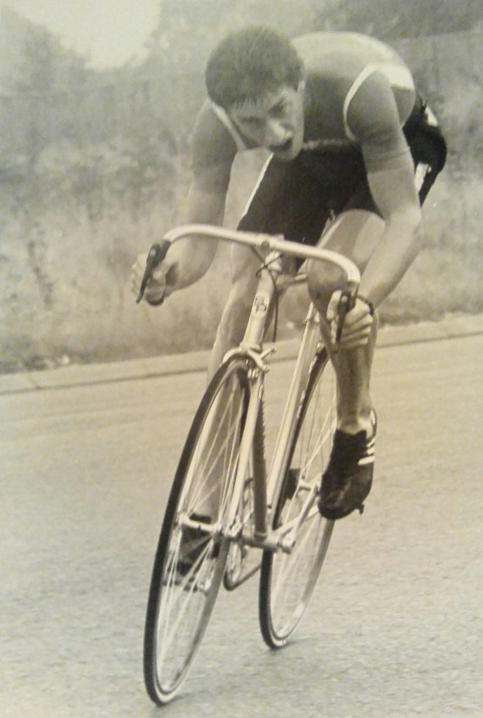 Winning the Norland 25 mile TT on the F10 near Hertford with course record 56.34 – 19 September 1982.