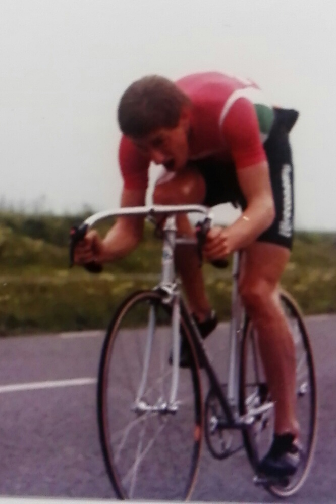 Winning the V C Slough 25 mile TT on the F1 with 53.10, 23 July 1983.